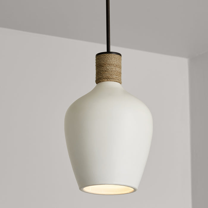 Capital Lighting 340614PW One Light Pendant, Dark Pewter