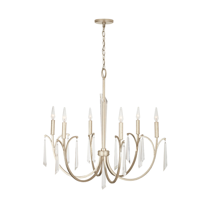Capital Lighting 437061WG Six Light Chandelier, Winter Gold
