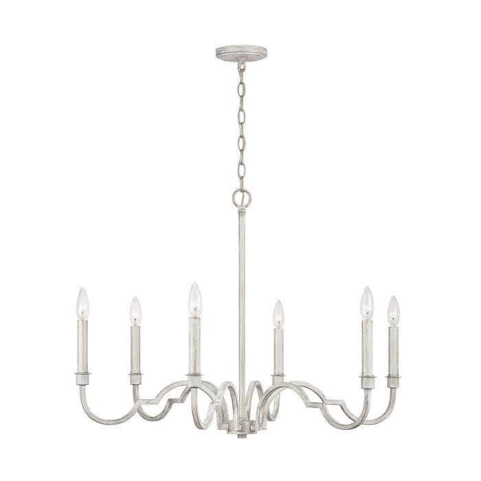 Capital Lighting 438561WW Six Light Chandelier, Winter White