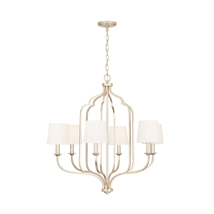 Capital Lighting 438761WG-698 Six Light Chandelier, Winter Gold
