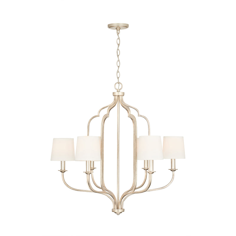 Capital Lighting 438761WG-698 Six Light Chandelier, Winter Gold