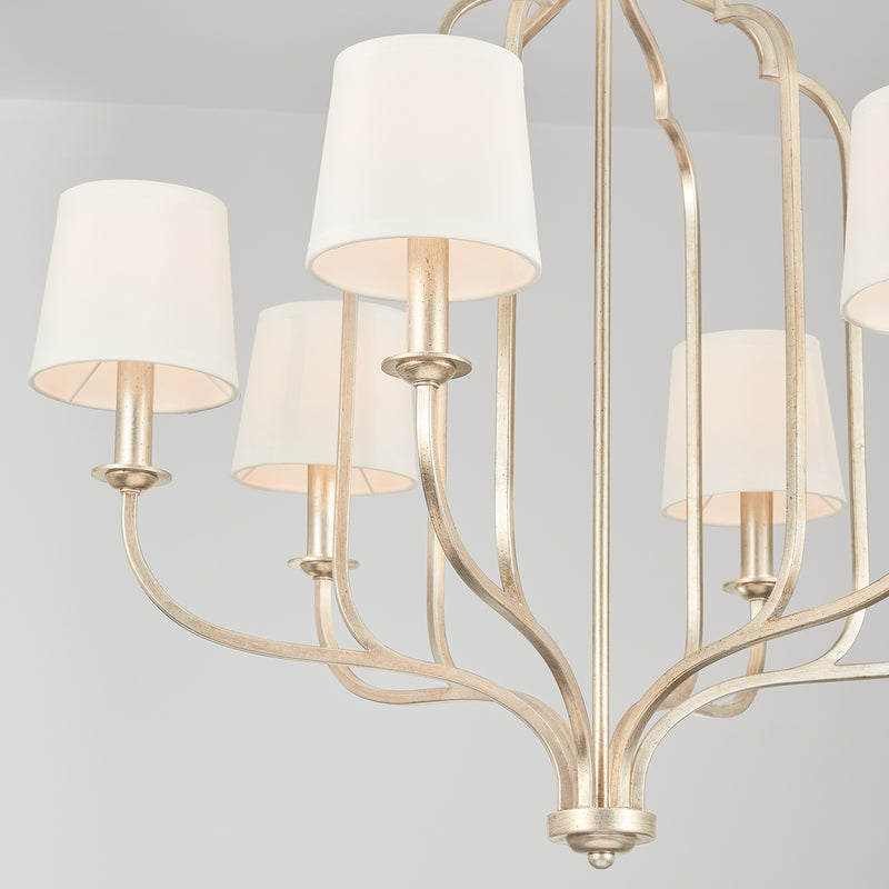 Capital Lighting 438761WG-698 Six Light Chandelier, Winter Gold
