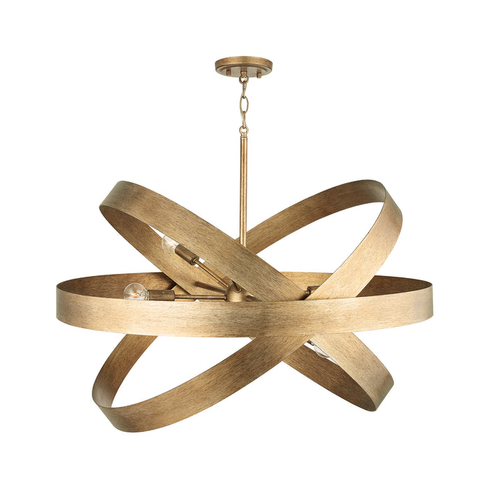 Capital Lighting 439061ML Six Light Chandelier, Mystic Lustre