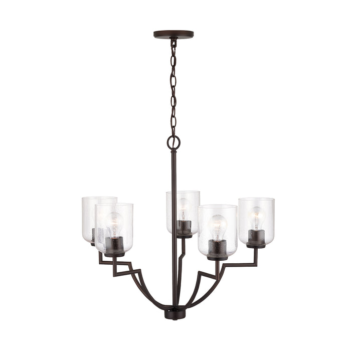 Capital Lighting 439351BZ-500 Five Light Chandelier, Bronze