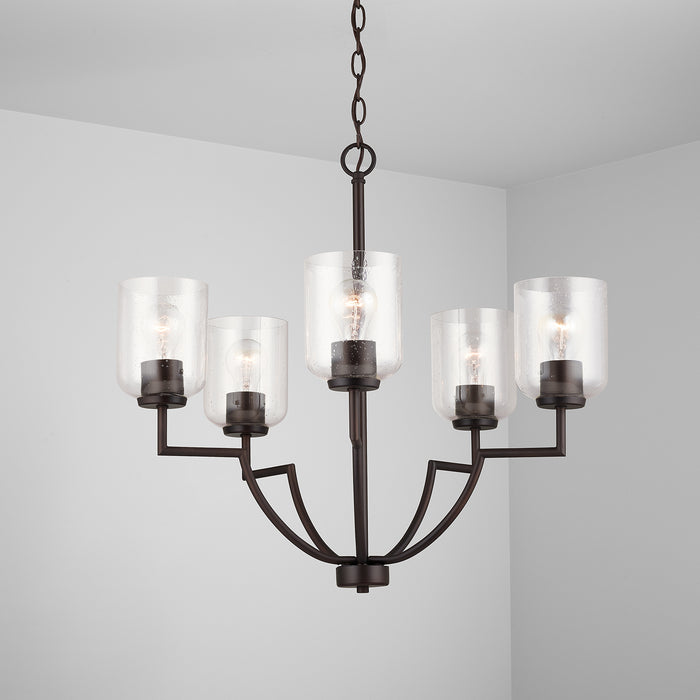 Capital Lighting 439351BZ-500 Five Light Chandelier, Bronze