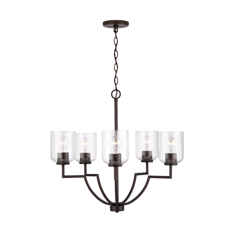 Capital Lighting 439351BZ-500 Five Light Chandelier, Bronze