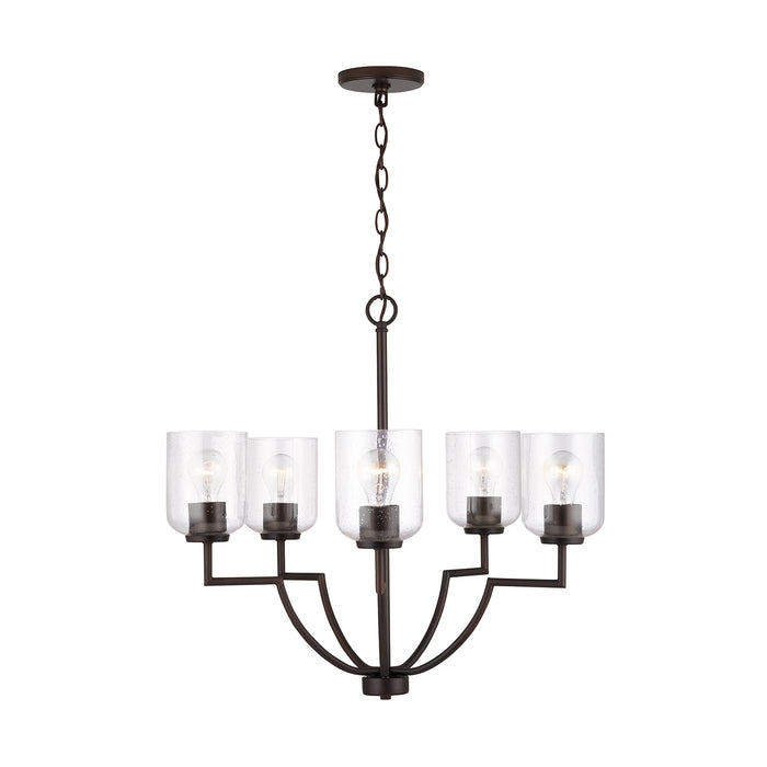 Capital Lighting 439351BZ-500 Five Light Chandelier, Bronze