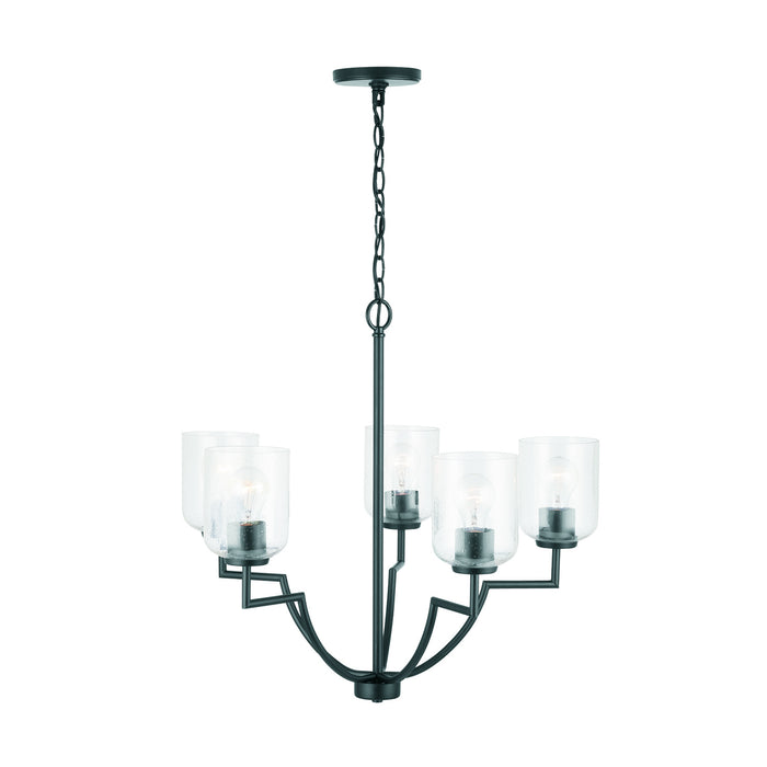 Capital Lighting 439351MB-500 Five Light Chandelier, Matte Black