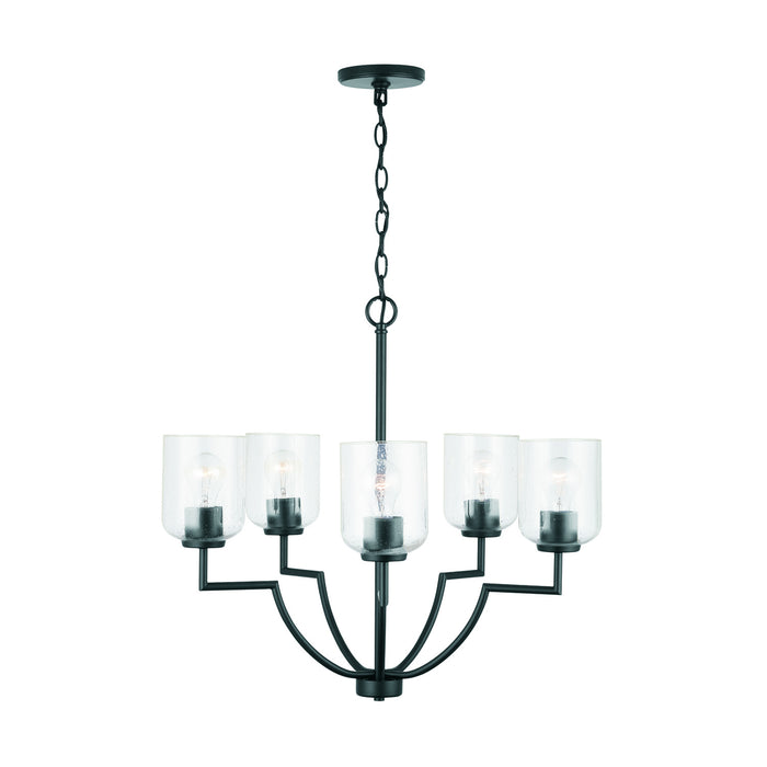Capital Lighting 439351MB-500 Five Light Chandelier, Matte Black