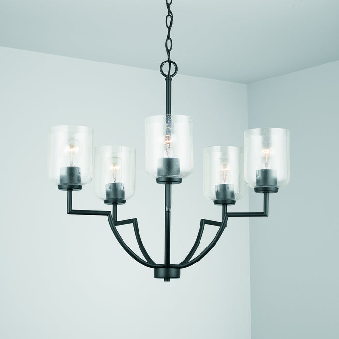 Capital Lighting 439351MB-500 Five Light Chandelier, Matte Black