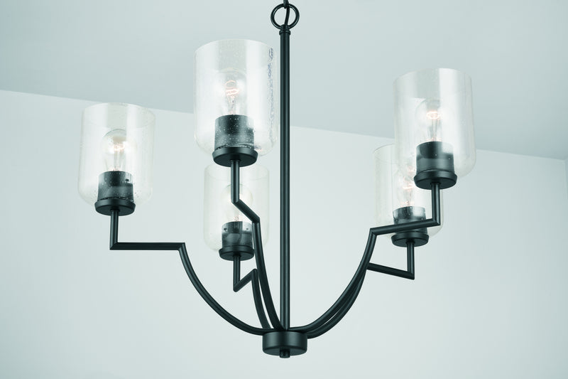 Capital Lighting 439351MB-500 Five Light Chandelier, Matte Black