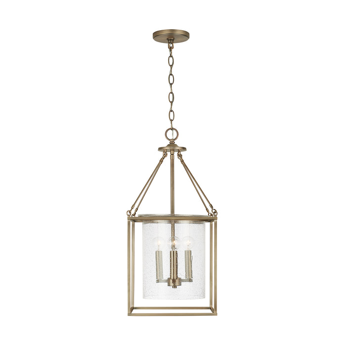 Capital Lighting 532843AD Four Light Pendant, Aged Brass