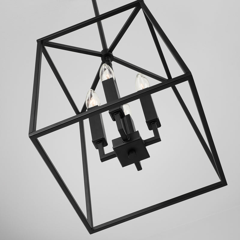 Capital Lighting 537641MB Four Light Foyer, Matte Black