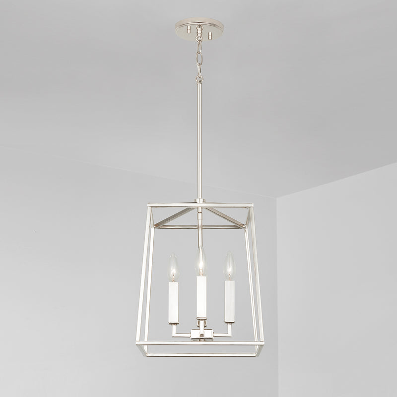 Capital Lighting 537641PN Four Light Foyer, Polished Nickel