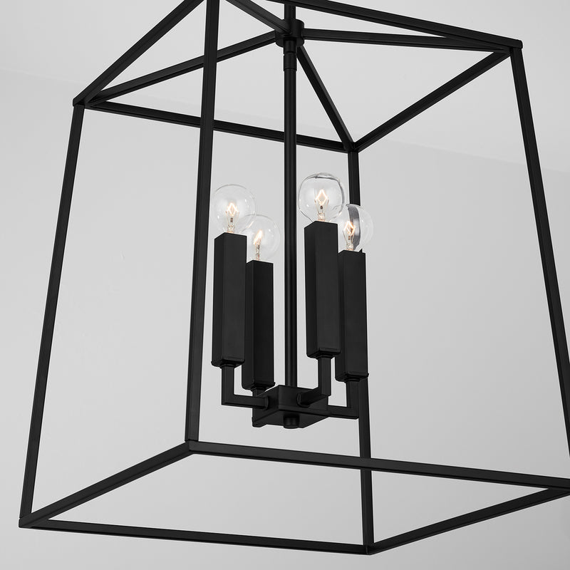 Capital Lighting 537642MB Four Light Foyer, Matte Black