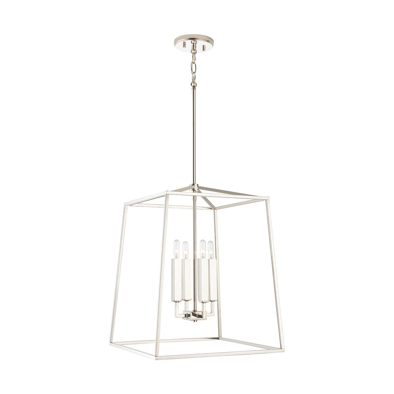 Capital Lighting 537642PN Four Light Foyer, Polished Nickel