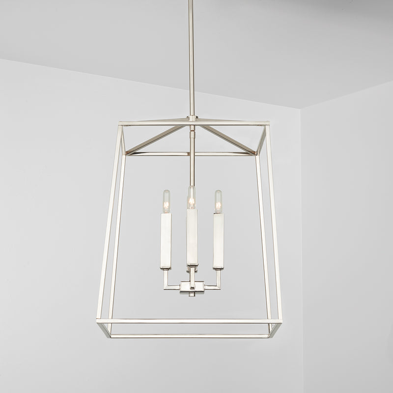 Capital Lighting 537642PN Four Light Foyer, Polished Nickel