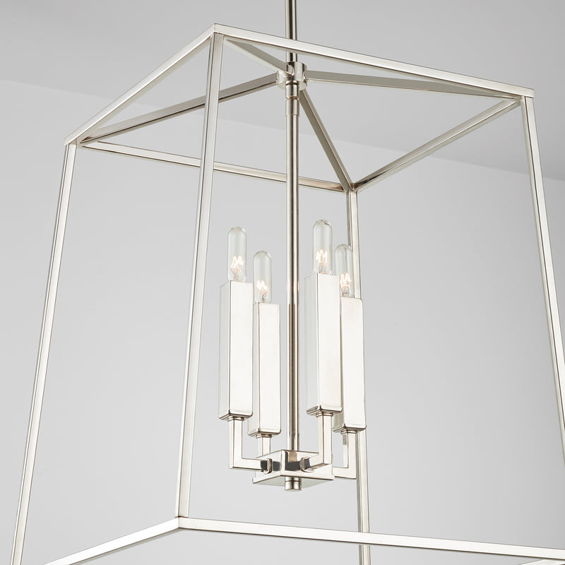 Capital Lighting 537642PN Four Light Foyer, Polished Nickel