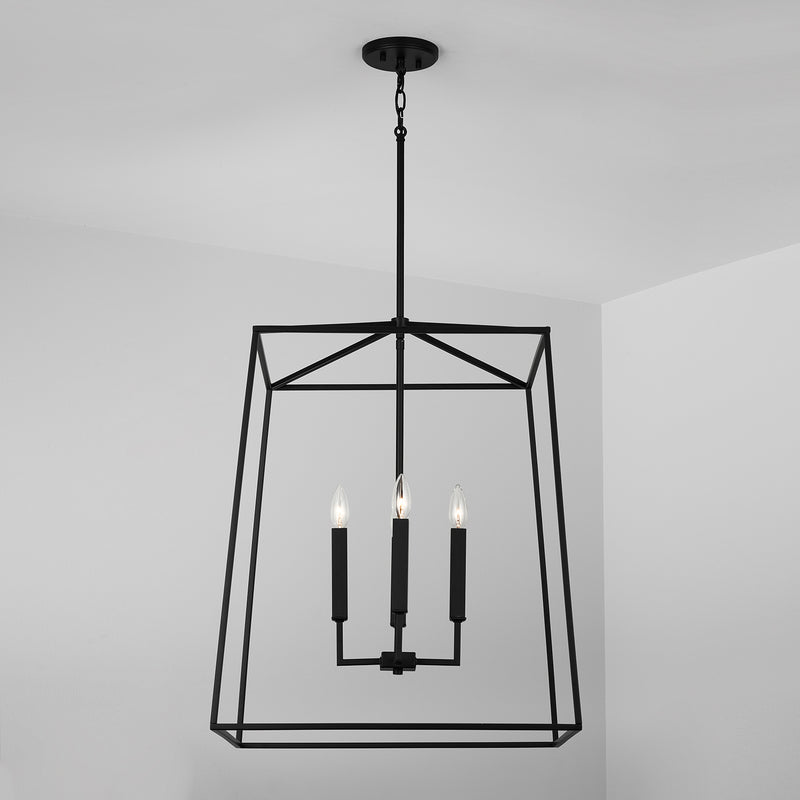 Capital Lighting 537643MB Four Light Foyer, Matte Black