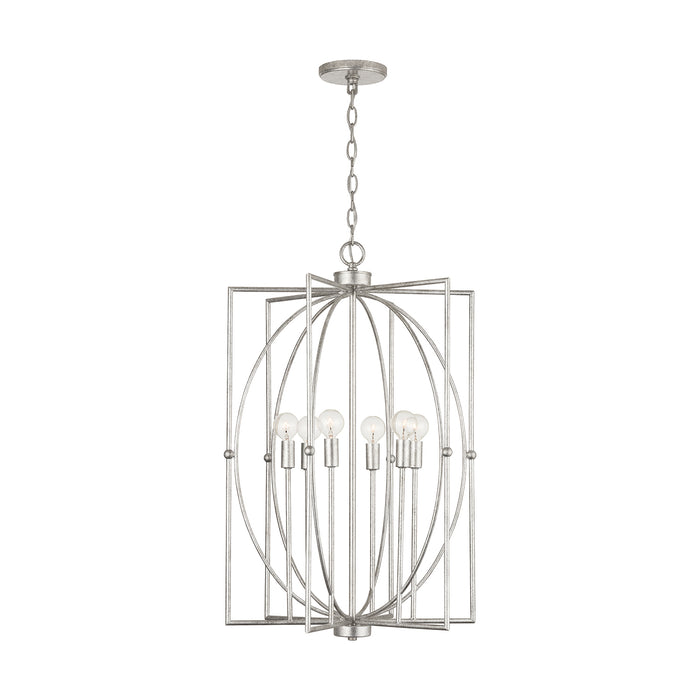 Capital Lighting 537961AS Six Light Foyer, Antique Silver