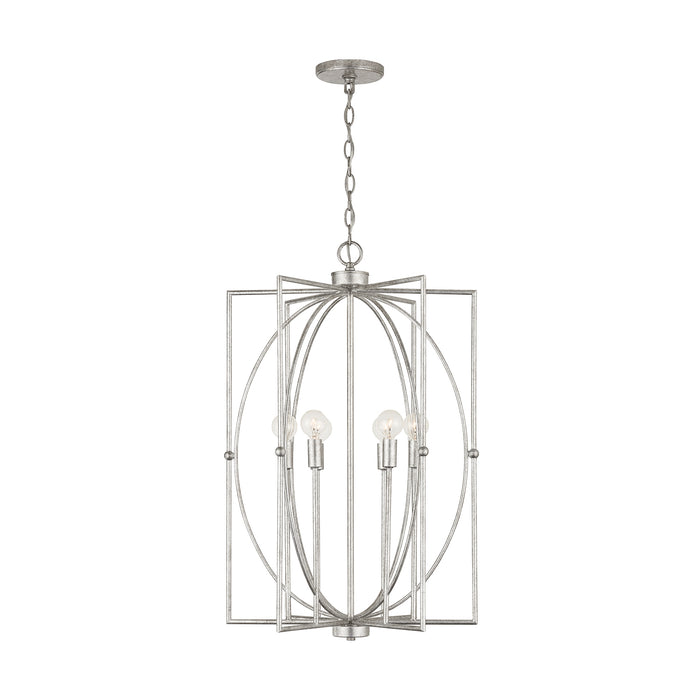 Capital Lighting 537961AS Six Light Foyer, Antique Silver