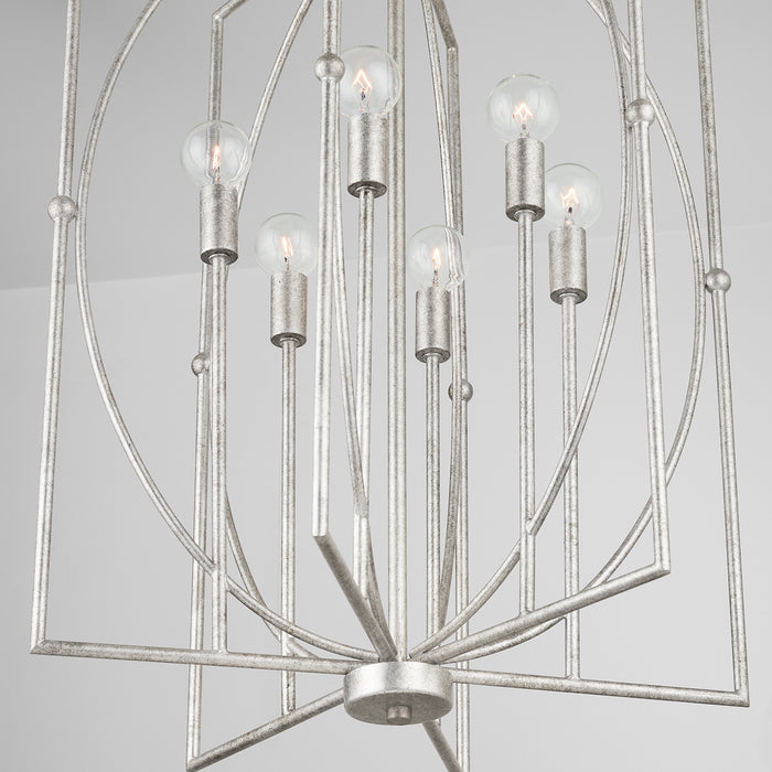 Capital Lighting 537961AS Six Light Foyer, Antique Silver