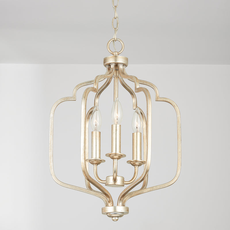 Capital Lighting 538731WG Three Light Foyer, Winter Gold