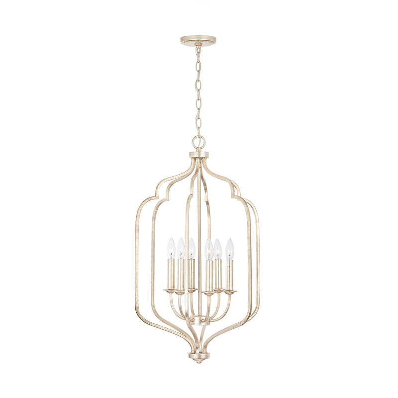 Capital Lighting 538761WG Six Light Foyer, Winter Gold