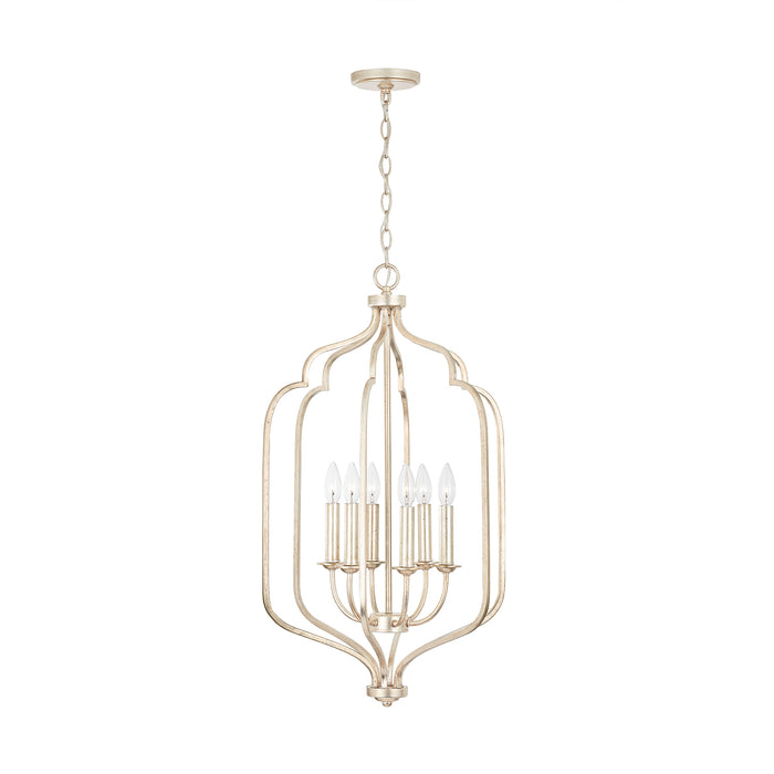 Capital Lighting 538761WG Six Light Foyer, Winter Gold