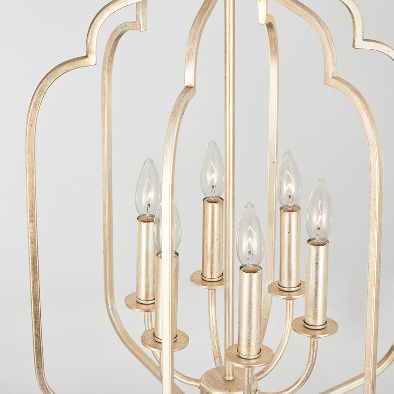 Capital Lighting 538761WG Six Light Foyer, Winter Gold