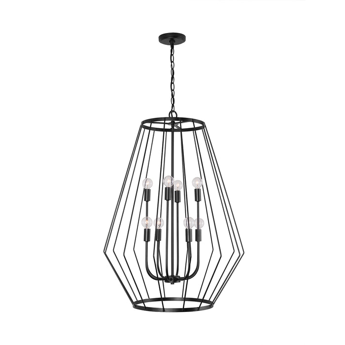 Capital Lighting 538881MB Eight Light Foyer, Matte Black
