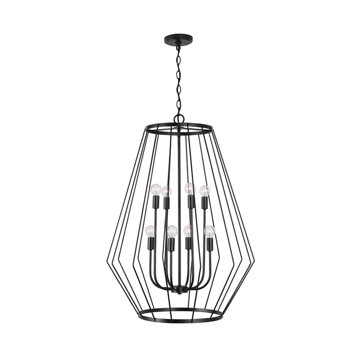 Capital Lighting 538881MB Eight Light Foyer, Matte Black