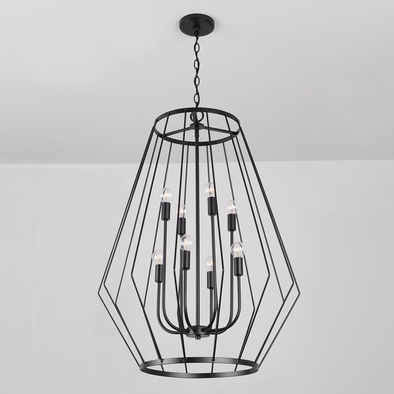 Capital Lighting 538881MB Eight Light Foyer, Matte Black