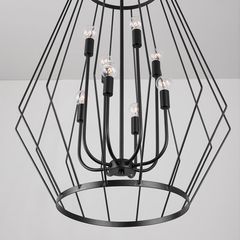 Capital Lighting 538881MB Eight Light Foyer, Matte Black