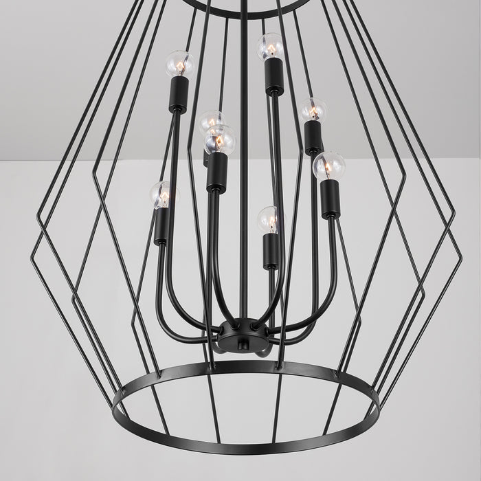 Capital Lighting 538881MB Eight Light Foyer, Matte Black