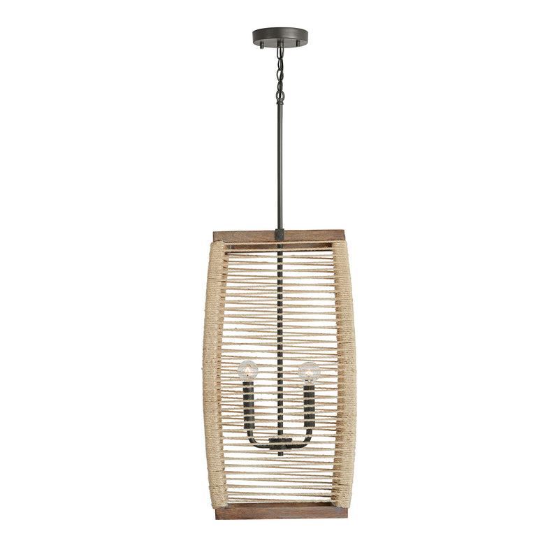 Capital Lighting 540341YG Four Light Foyer, Grey Wash and Grey Iron