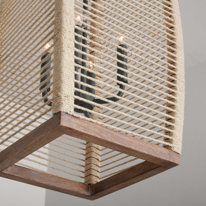 Capital Lighting 540341YG Four Light Foyer, Grey Wash and Grey Iron