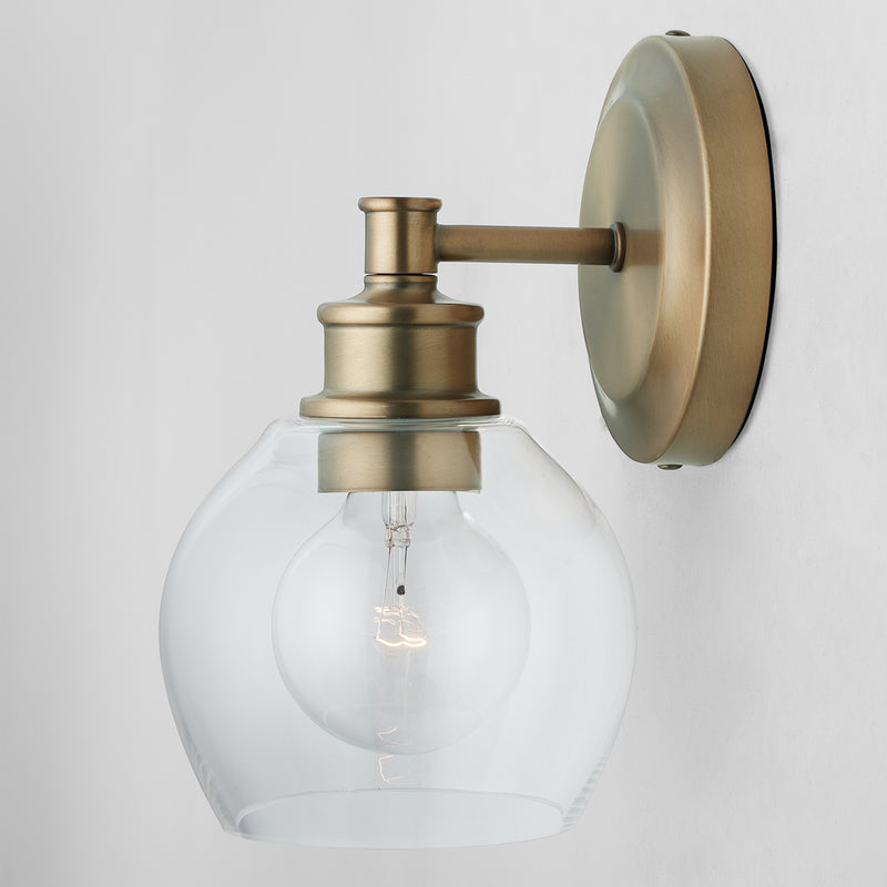 Capital Lighting 621111AD-426 One Light Wall Sconce, Aged Brass