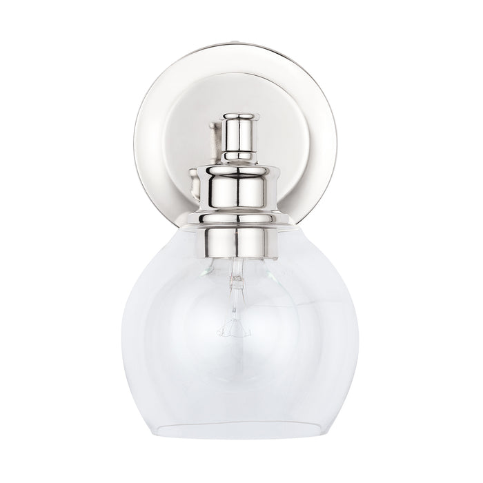 Capital Lighting 621111PN-426 One Light Wall Sconce, Polished Nickel