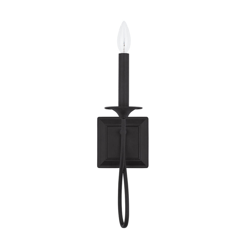 Capital Lighting 637211BI One Light Wall Sconce, Black Iron