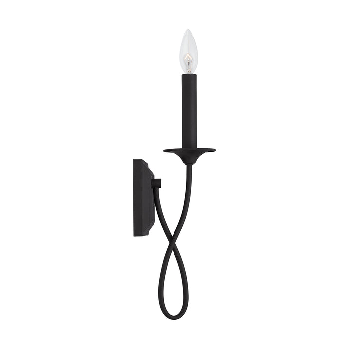 Capital Lighting 637211BI One Light Wall Sconce, Black Iron