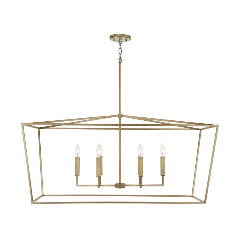 Capital Lighting 837661AD Six Light Island Pendant, Aged Brass