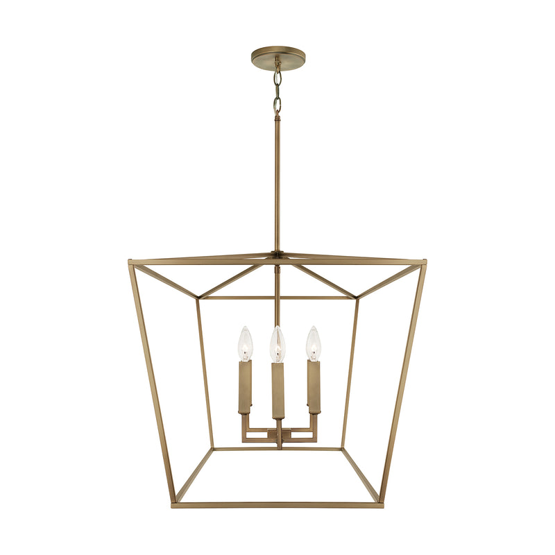 Capital Lighting 837661AD Six Light Island Pendant, Aged Brass