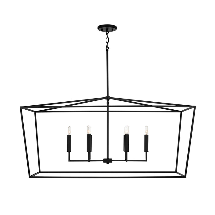 Capital Lighting 837661MB Six Light Island Pendant, Matte Black