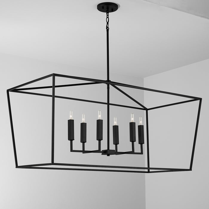 Capital Lighting 837661MB Six Light Island Pendant, Matte Black
