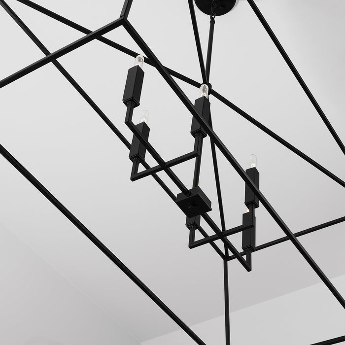 Capital Lighting 837661MB Six Light Island Pendant, Matte Black