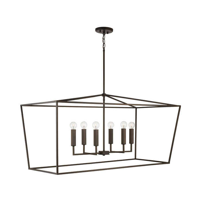 Capital Lighting 837661OR Six Light Island Pendant, Oil Rubbed Bronze