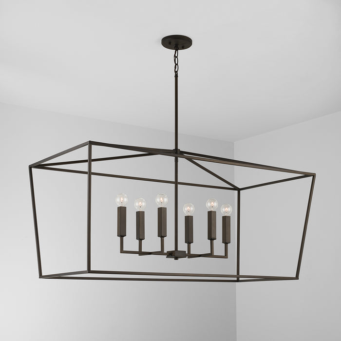 Capital Lighting 837661OR Six Light Island Pendant, Oil Rubbed Bronze