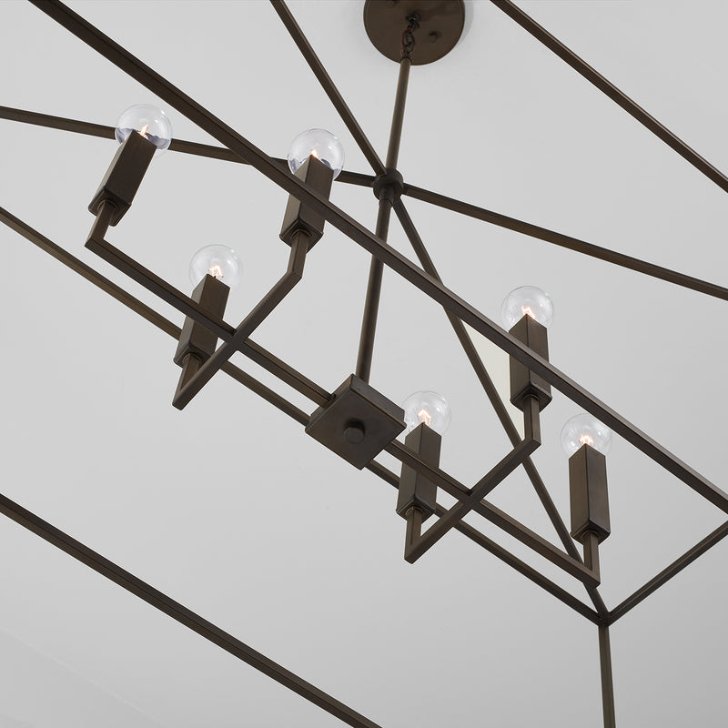 Capital Lighting 837661OR Six Light Island Pendant, Oil Rubbed Bronze