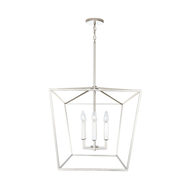 Capital Lighting 837661PN Six Light Island Pendant, Polished Nickel